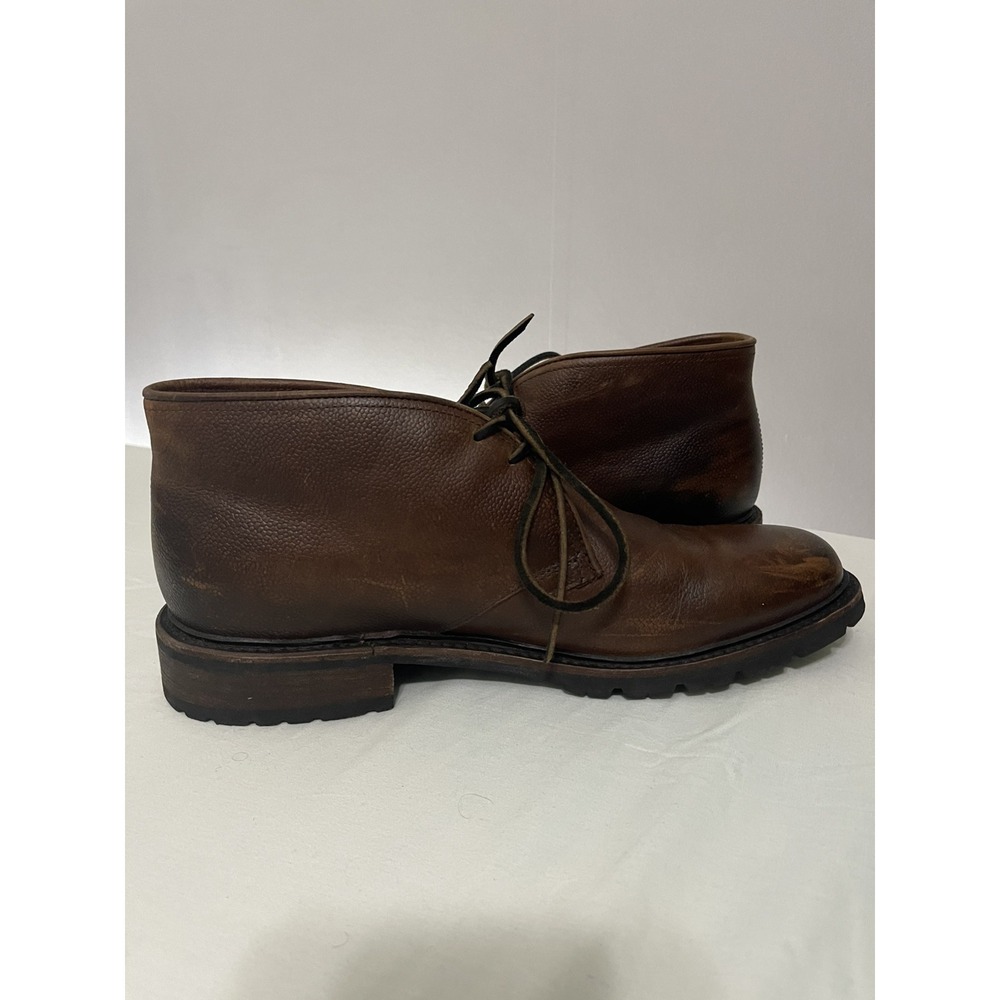 Frye Men's Size 10 Brown Leather James Lace Up Chukka Boot Shearling Lined - Picture 6 of 9